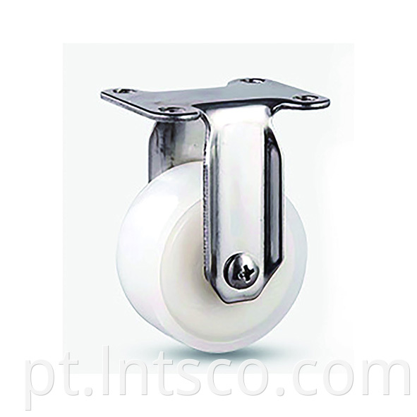 Light Duty Stainless Steel White PP Rigid Casters